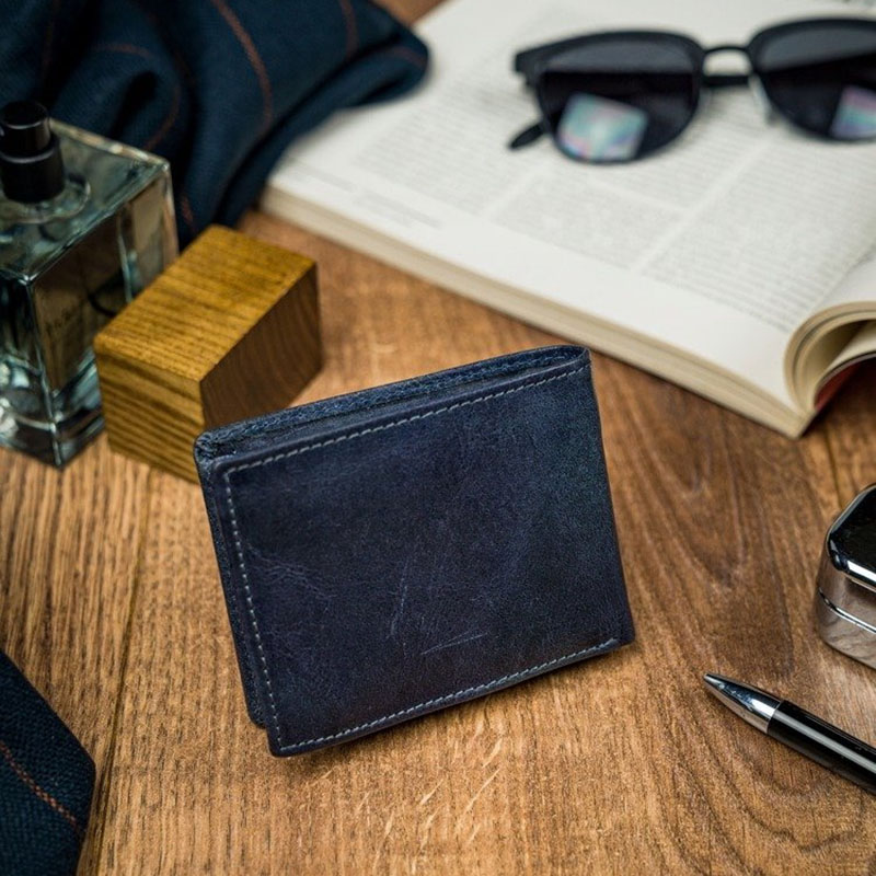 Peňaženka kožená BUFFALO WILD N1190-HP-5144 Navy