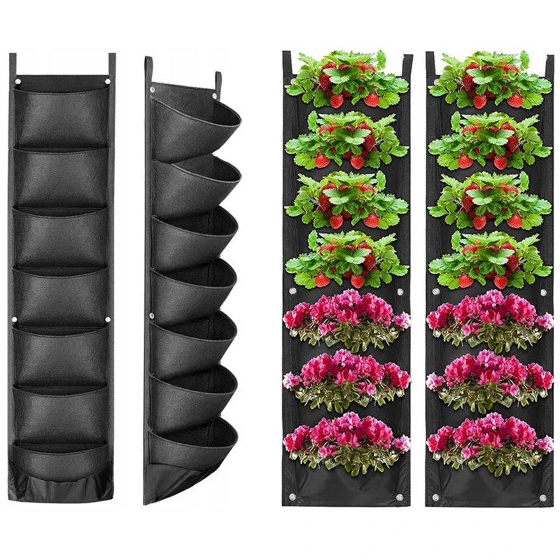 Závesný filcový kvetináč na pestovanie rastlín