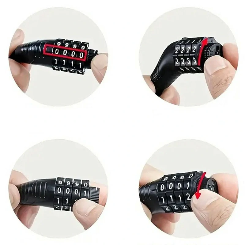 Kódový zámok na bicykel s reťazou 38 cm