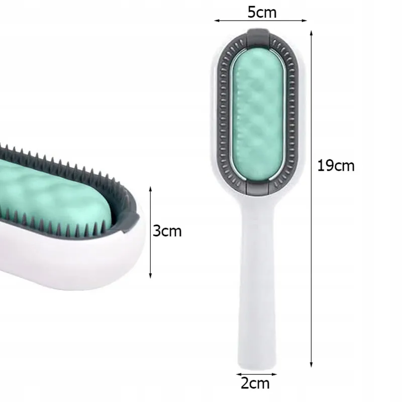 Kefka na vyčesávanie srsti 3v1 zelená