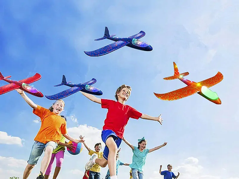 Lietadlo penové červené 47cm