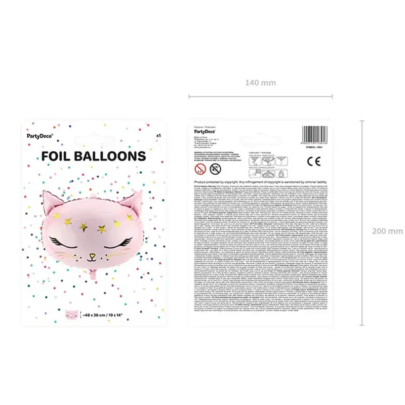 Balón fóliový Mačka 48x36cm