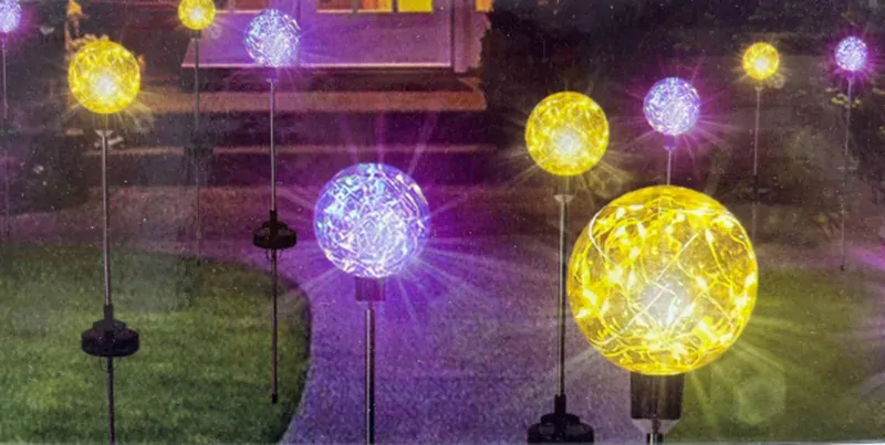 Záhradné solárne lampy RGB 2ks