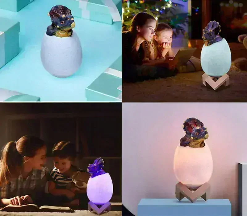 Lampa do detskej izby 3D Triceratops