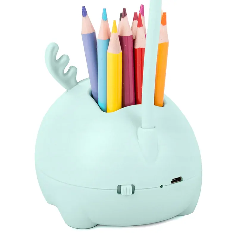 Detská LED lampa 3W so stojanom na mobil a ceruzky modrá