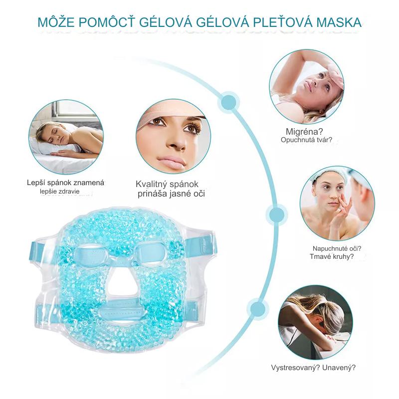 Gélová maska na tvár a oči – chladiaca aj hrejivá, zelená
