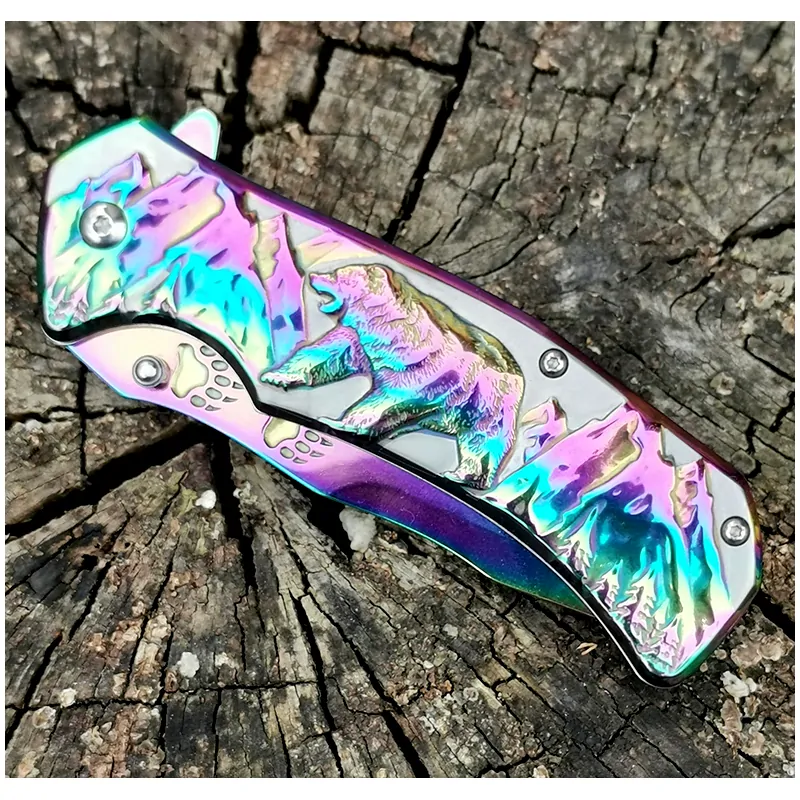 Rainbow Bear - Vreckový nožík kovový 21/9cm