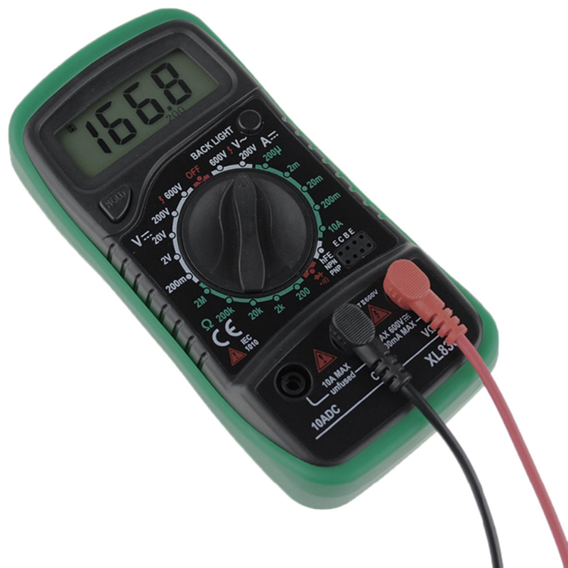 Digitálny multimeter XL830L Green s 2 sondami