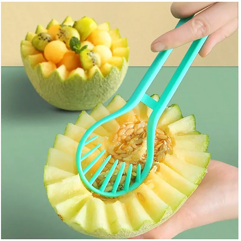 Multifunkčný krájač na krájanie a zdobenie ovocia 3v1