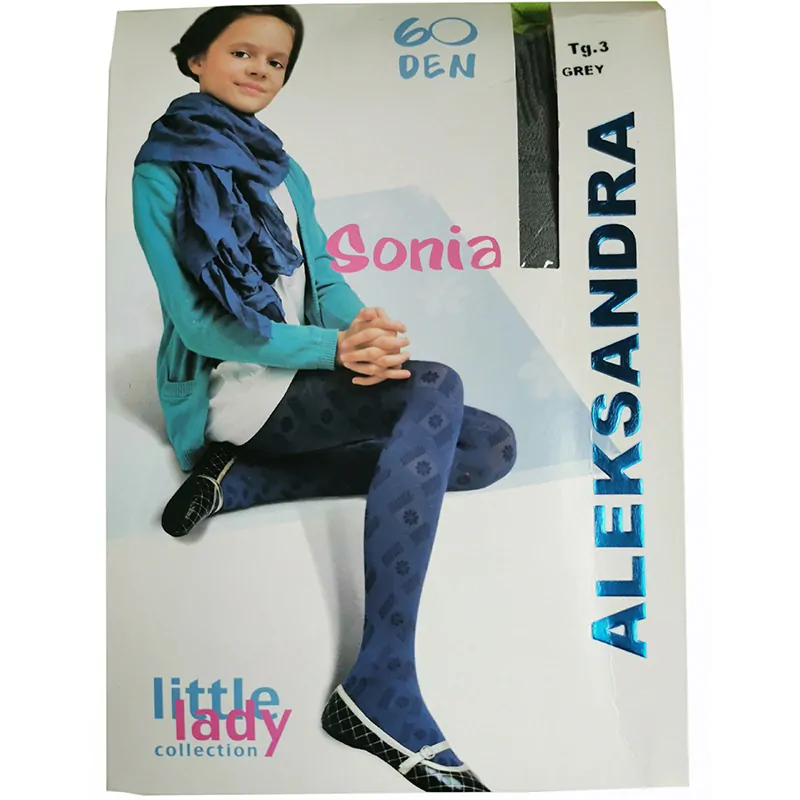  Sonia - Pančuchy vzorované sivé 140-146