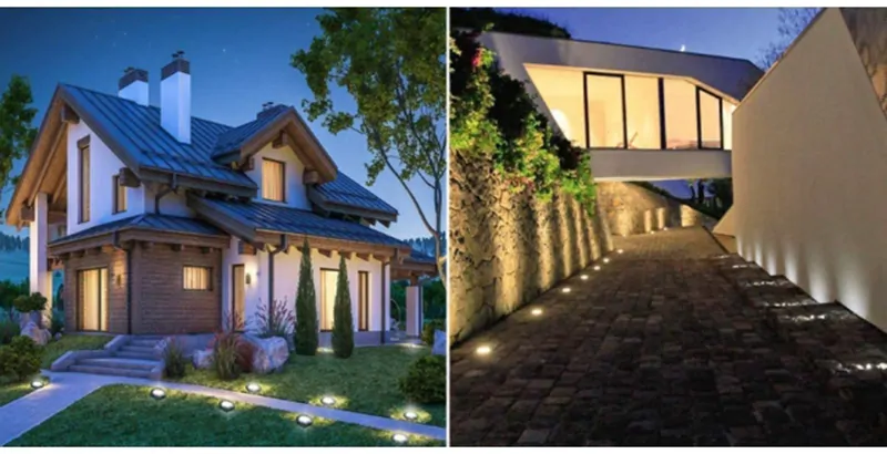 Záhradná solárna lampa 8LED - 4ks