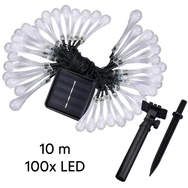 Záhradná solárna girlanda 100LED 10m