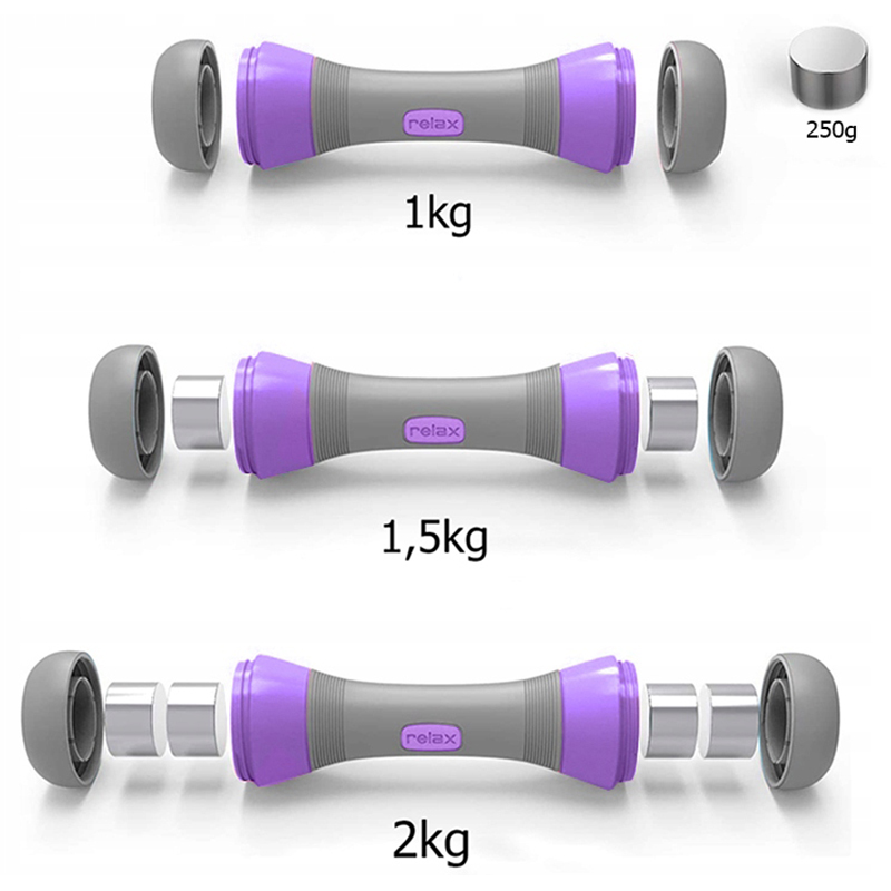 Súprava 2 činiek 2 x 4kg fialové