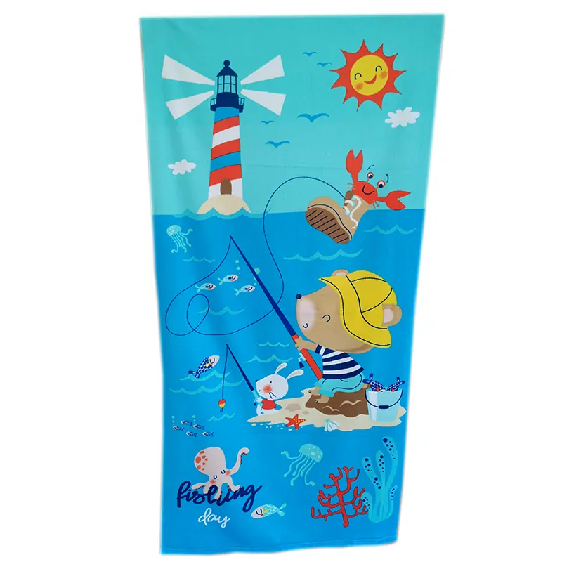 Malý rybár - Plážová osuška 70x140 cm