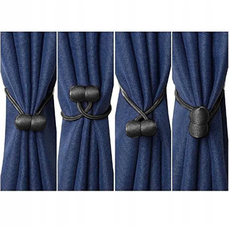 Ozdobná spona na záves 45cm (2ks) čierna