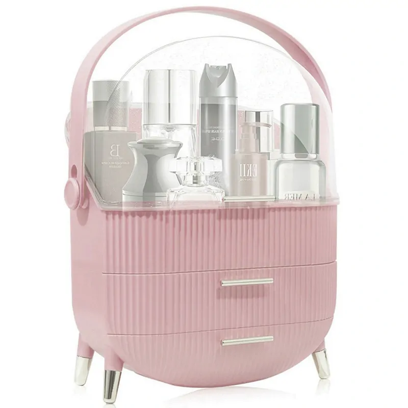 Organizér na kozmetiku a bižutériu 37x28x18cm ružový