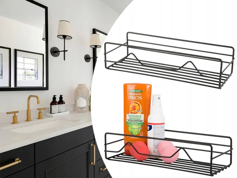 Nástenná kovová polica 27x10x7cm