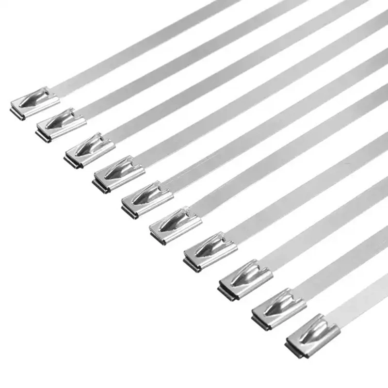 Sťahovacie pásky kovové 300x4,6mm 100ks