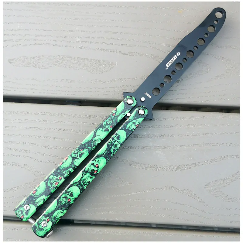 Green Skulls - Nôž motýlik tréningový 