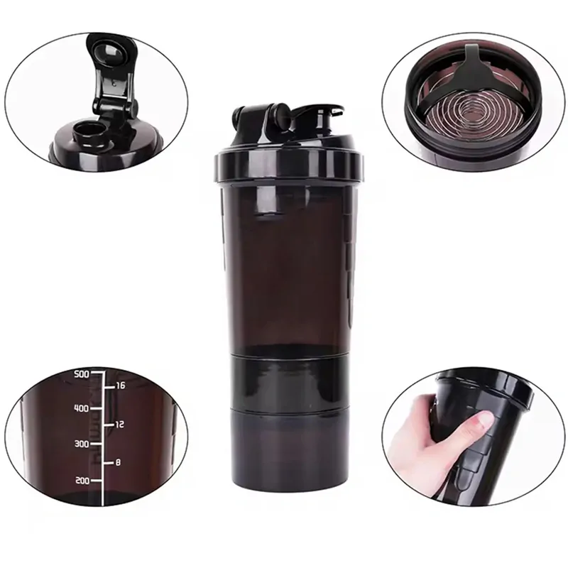 Shaker na výživové doplnky pri cvičení 500ml