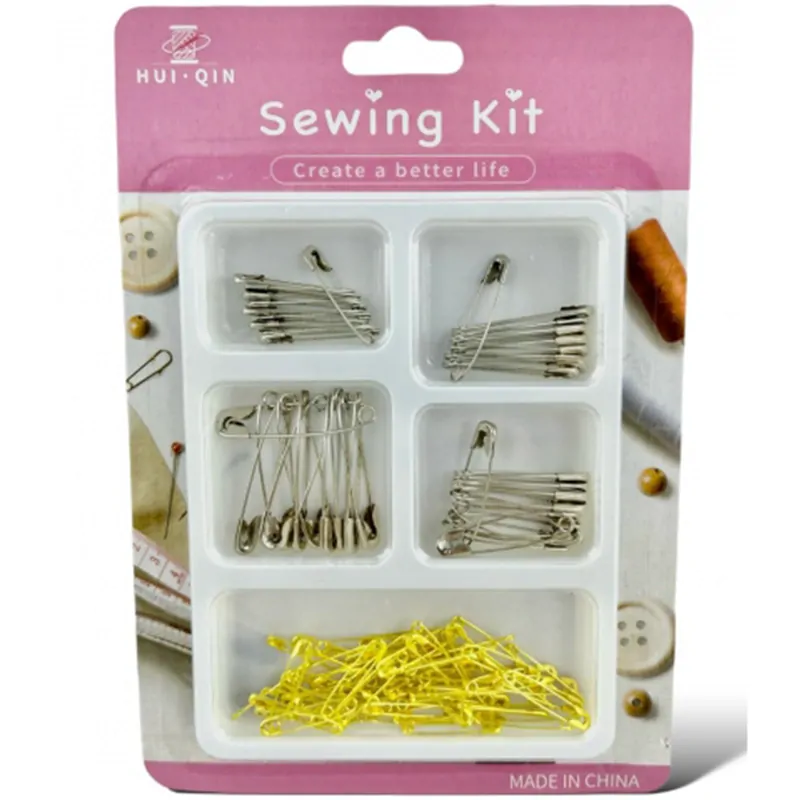 Zatváracie kovové špendlíky farebné 100ks