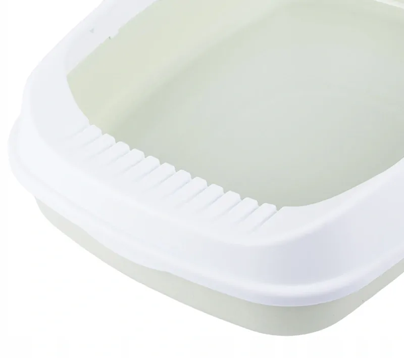 Záchod pre mačky s čistiacou lopatkou zelený