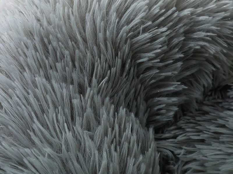 Plyšový pelech pre zviera okrúhly 50cm tmavosivý