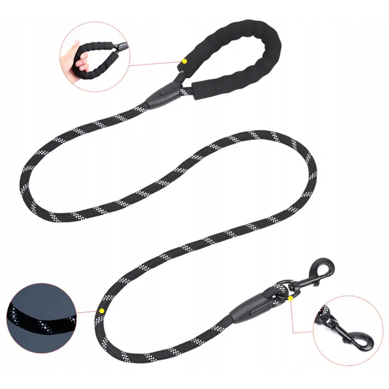 Vodítko pre psa 120cm čierne