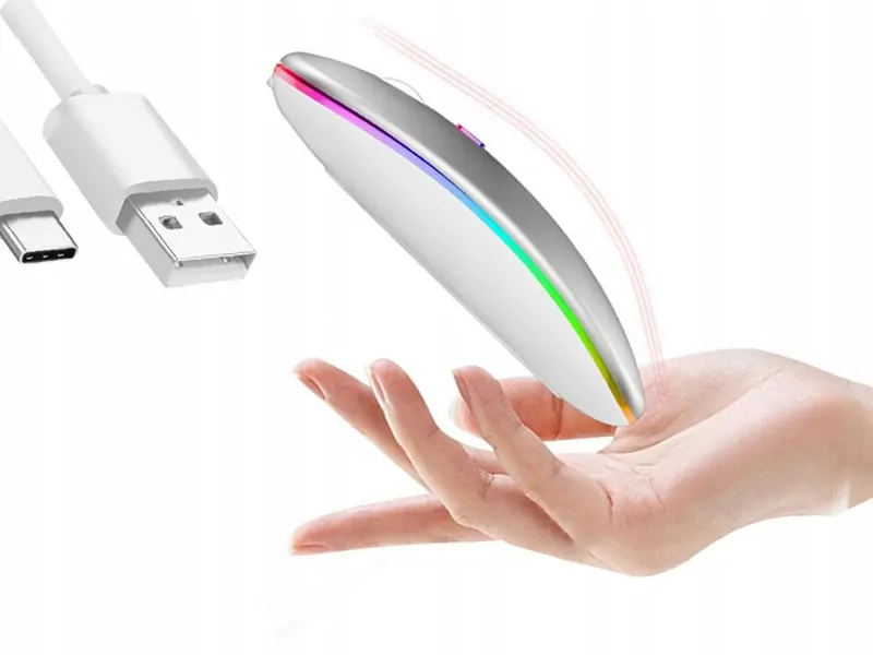 Myš bezdrôtová optická slim biela