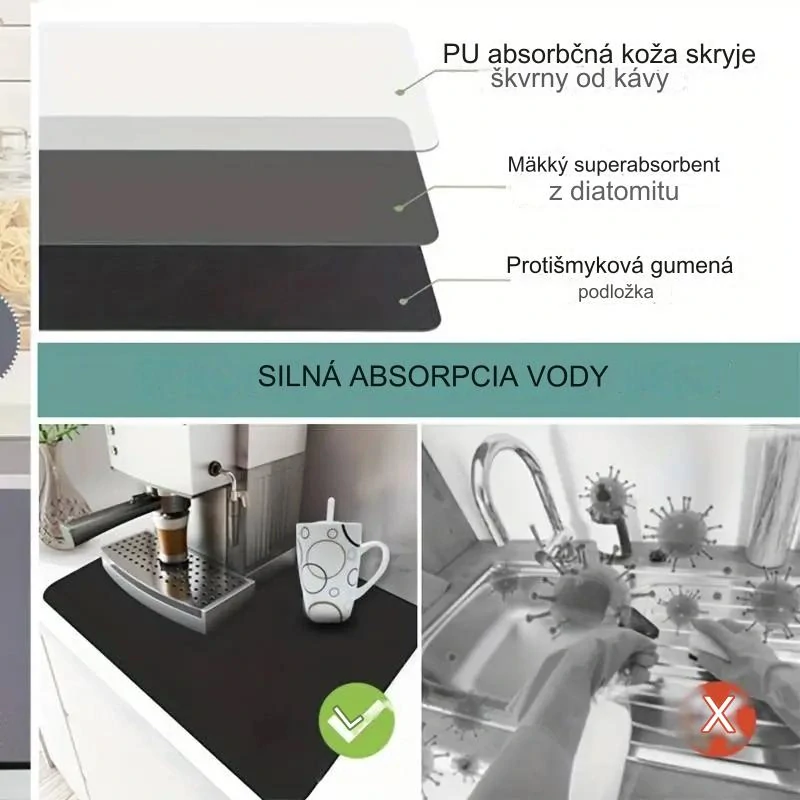 Silikónová kuchynská pracovná podložka 29x39cm