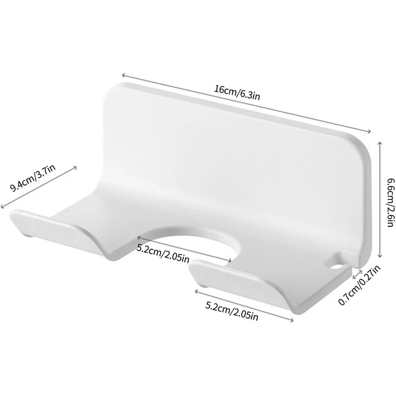 Nástenný držiak na fén plastový