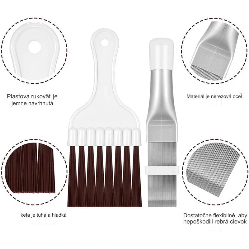 Kefky na čistenie lamiel výparníkov a klimatizácií