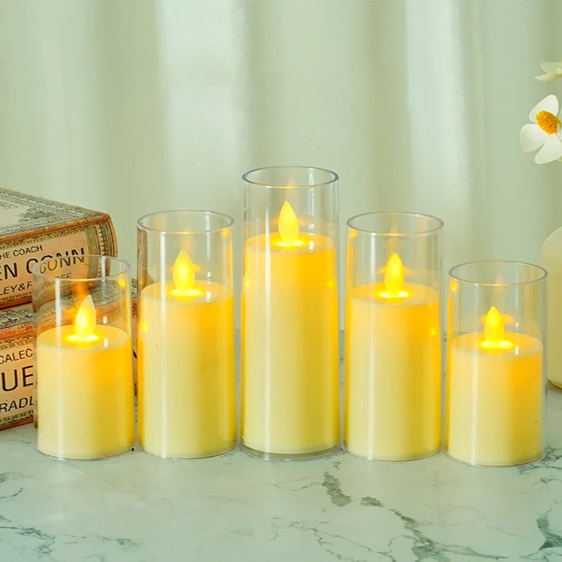 Sviečka LED v skle na batérie 10cm