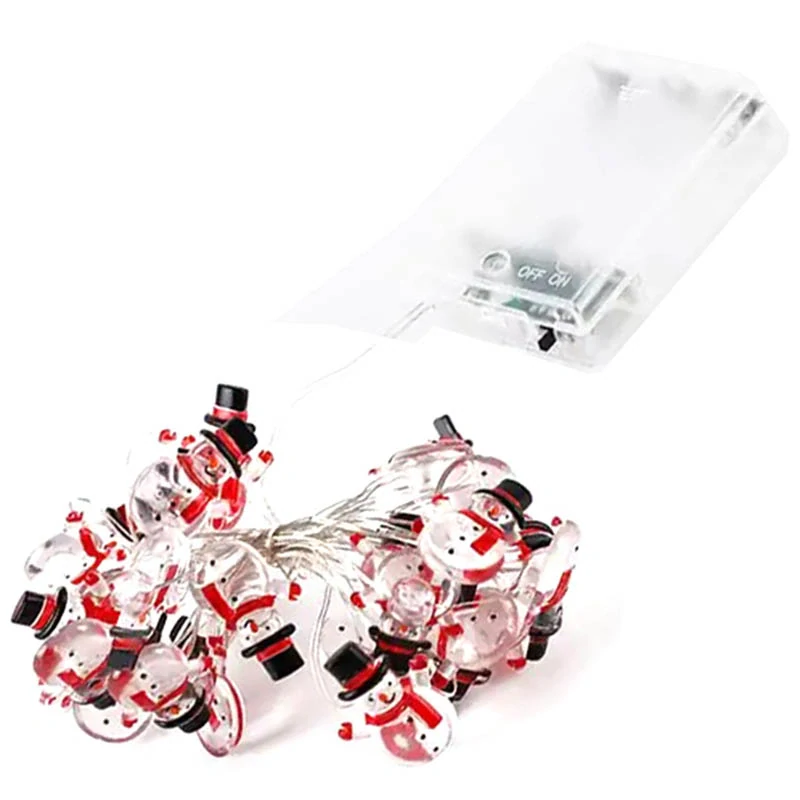 Vianočná 20 LED girlanda Snehuliaci 2m