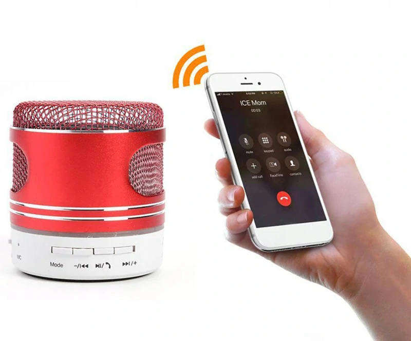 Mini reproduktor Bluetooth červený