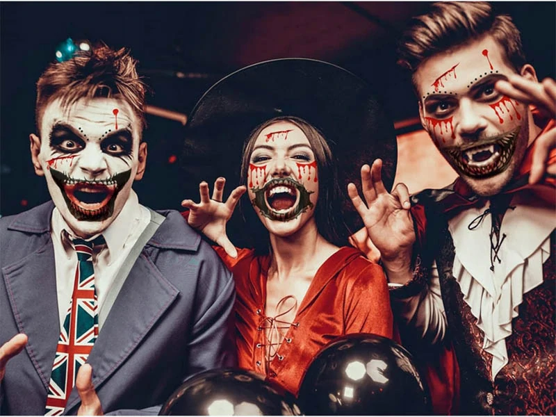 Halloweenska tetovačka Zuby 13x7cm