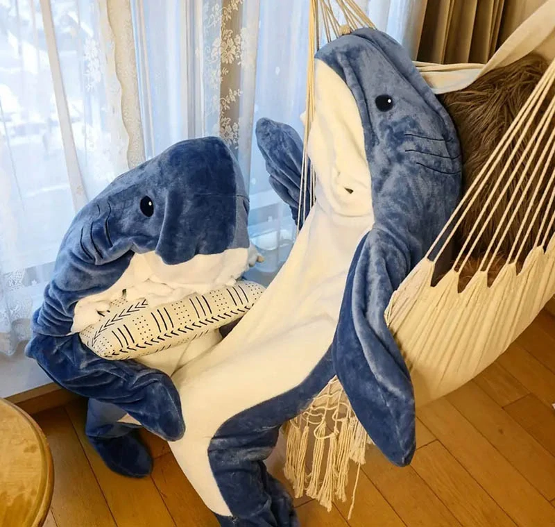 Teplá zimná pyžamová deka Žralok XL