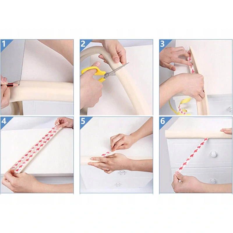 Ochranné penová páska na hrany nábytku 2m čierna