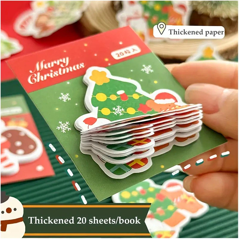 Vianočné nálepky 20ks - 6 x 6 cm