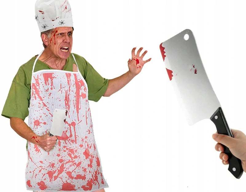 Halloweenska dekorácia Krvavý sekáčik