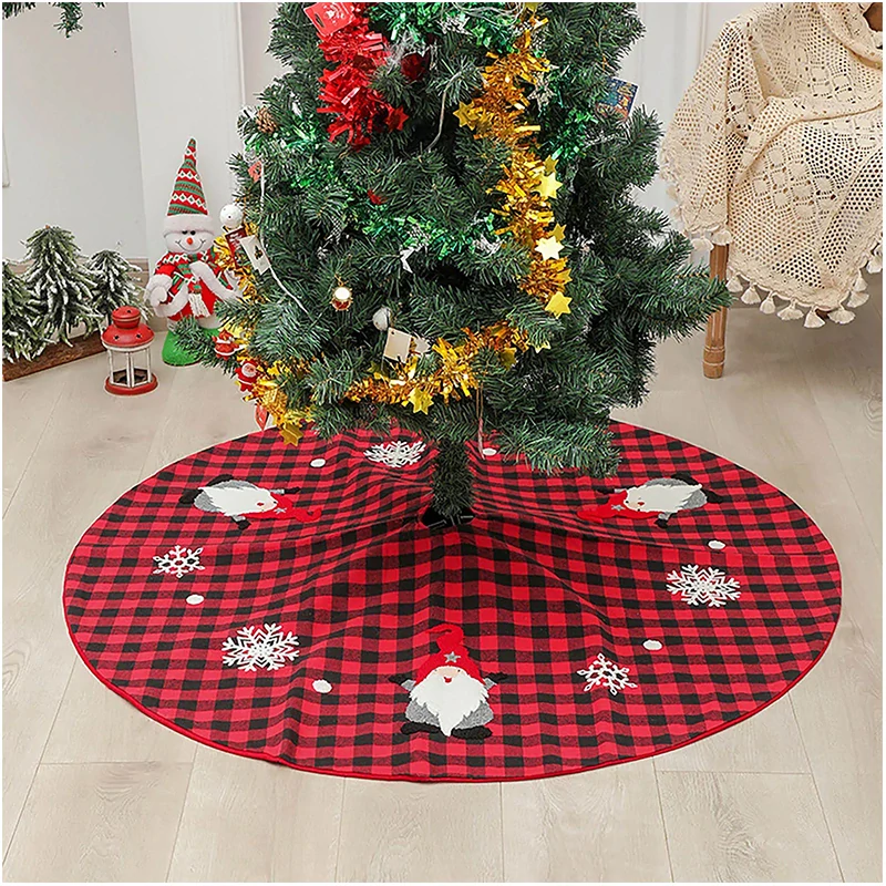 Koberček pod vianočný stromček károvaný - Vločka