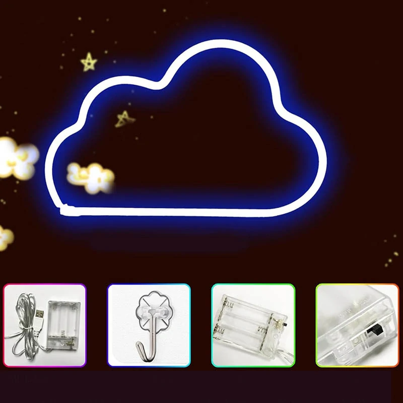 Neónový osvetlenie Oblak 29x18cm