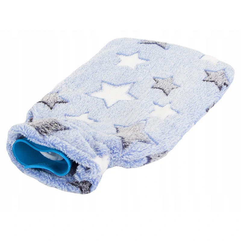 Termofor 2l - Hrejivá fľaša so svetríkom modrá Hviezdy