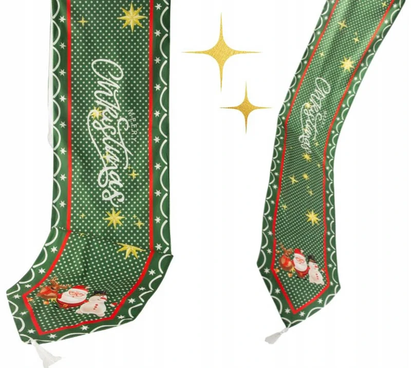 Vianočný behúň na stôl 205x35cm zelený