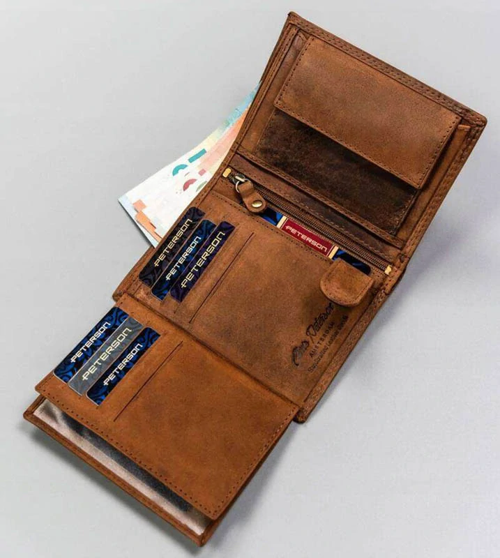 Darčeková sada Peterson Peňaženka s príveskom N4 Cognac