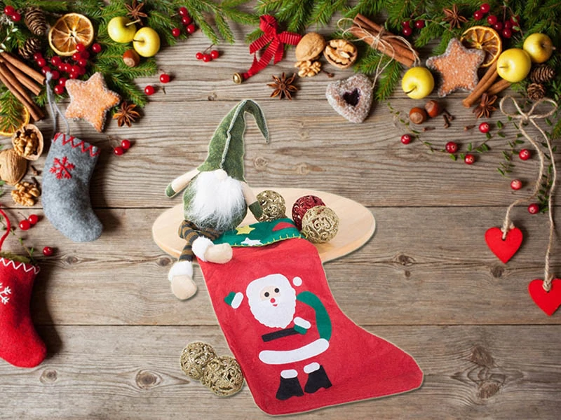 Vianočná čižma z filcu 40cm