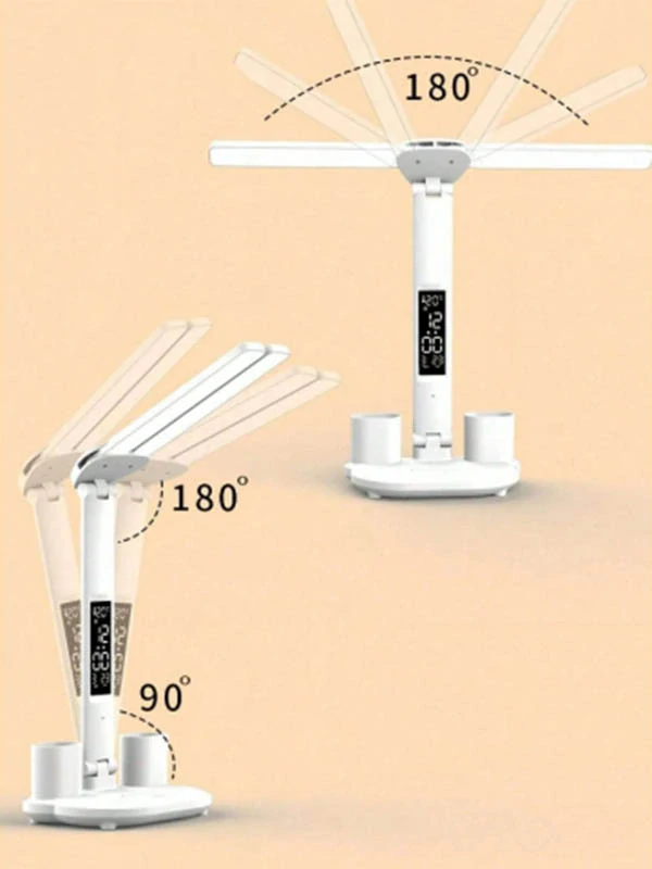 LED stolná lampa s dvomi hlavami 6v1
