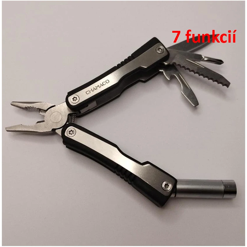 CHAMACO 7 - Multifunkčné vreckové skladacie kliešte : 7 funkcií