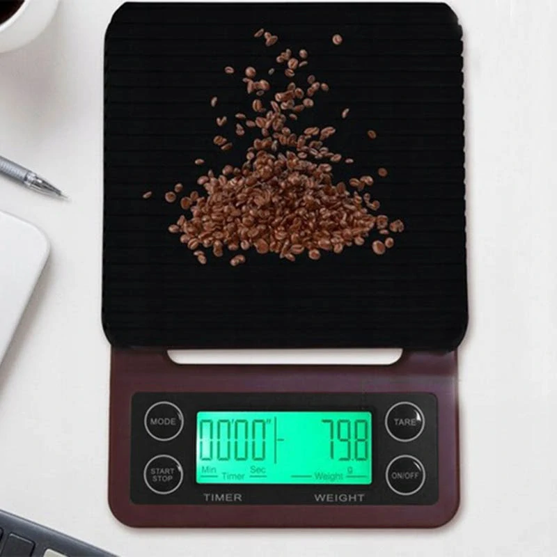 Elektronická kuchynská váha na prípravu kávy TYL-908A hnedá