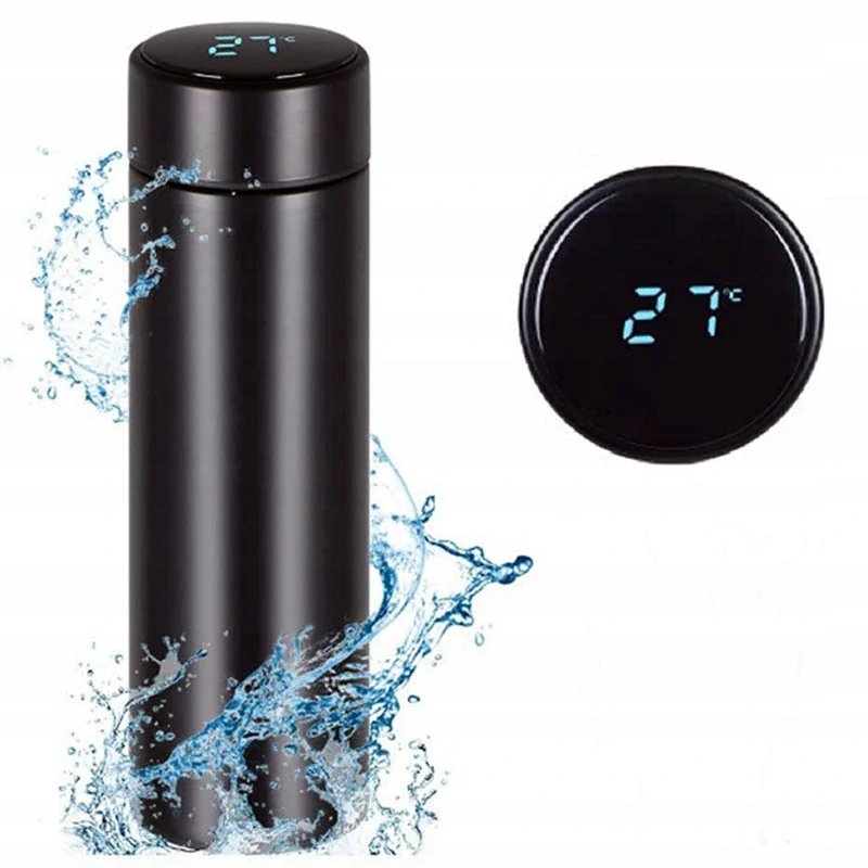 Inteligentný termo hrnček s LCD displejom 500ml čierny